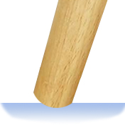 Angled chair legs with squared off end